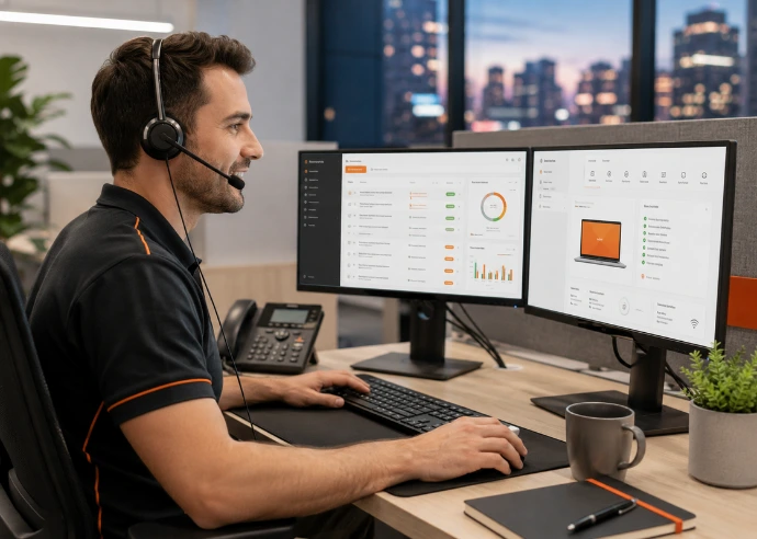 Innovateq 24hr helpdesk team handling support requests