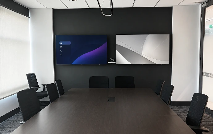 Corporate boardroom AV installation by Innovateq