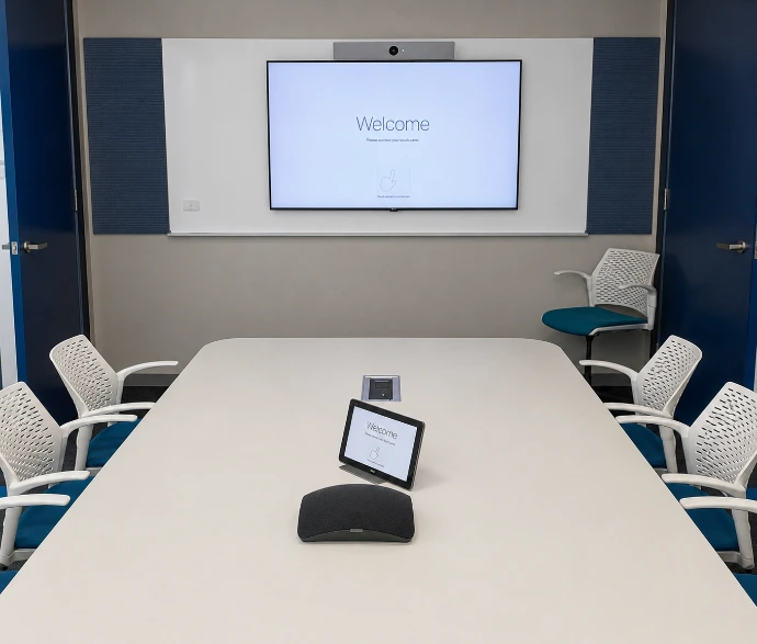 Corporate boardroom AV installation by Innovateq