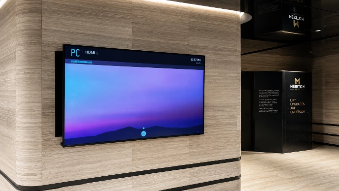 Guest room display installed in a hotel room by Innovateq