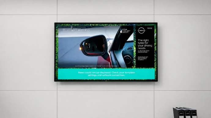 Digital signage screen installation by Innovateq