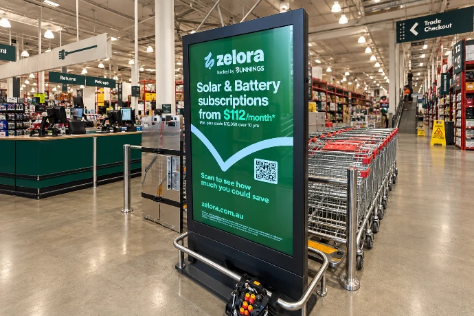 In-store kiosk installation at Bunnings and Officeworks by Innovateq