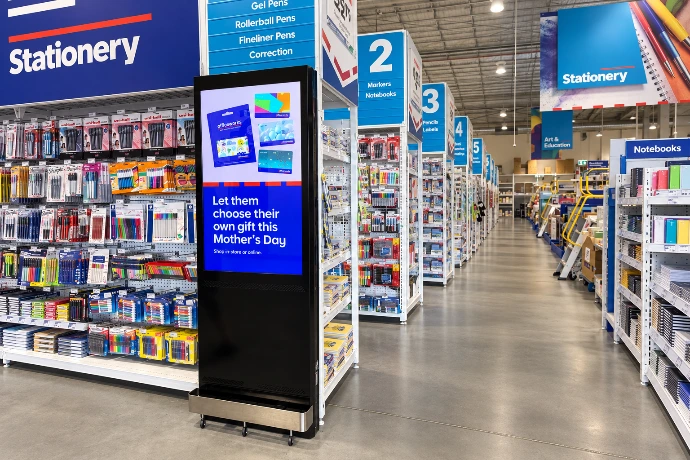 Officeworks in-store kiosk installation by Innovateq