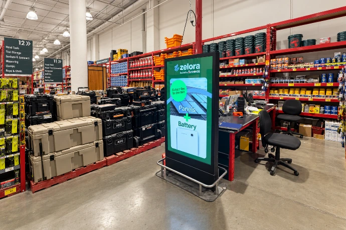 In-store kiosk installation at Bunnings and Officeworks by Innovateq