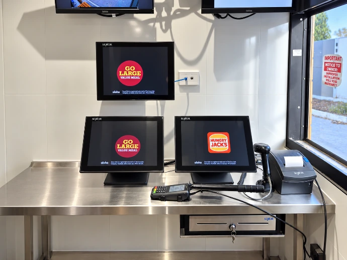 Hungry Jacks store technology fit-out by Innovateq
