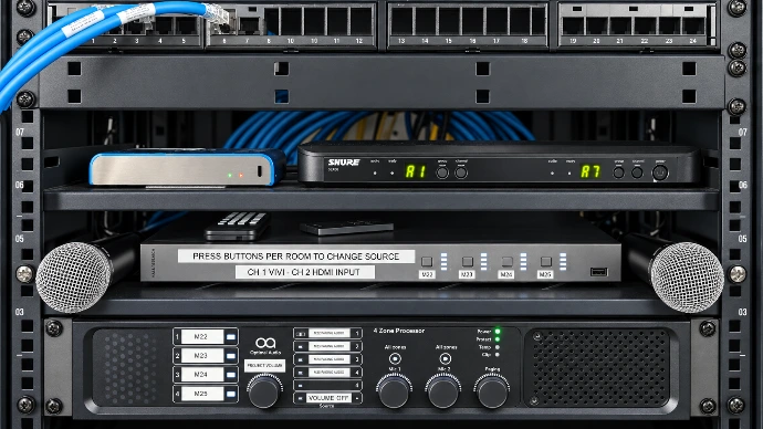 Commercial AV system installation by Innovateq