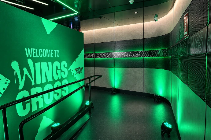 Completed technology fit-out at a Wingstop store