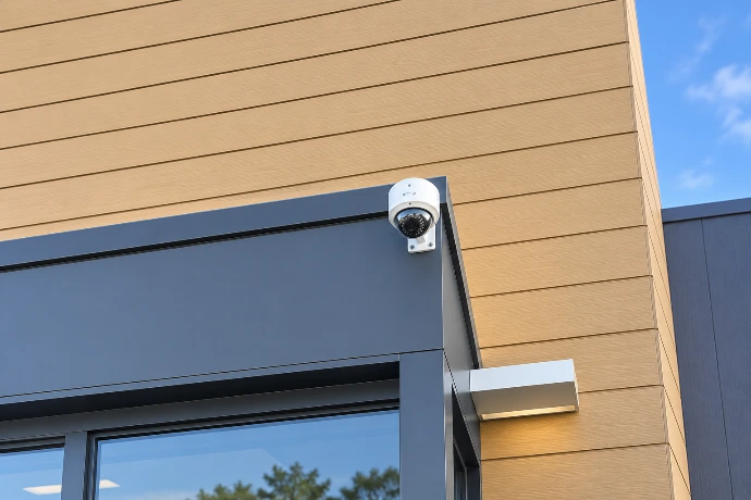 Security and CCTV equipment rack installed on site