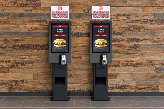 Point-of-sale terminals installed at a Hungry Jacks store