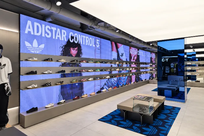 Digital signage screens installed and commissioned in a retail environment